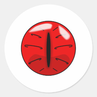 Sticker Rond OEil rouge démoniaque