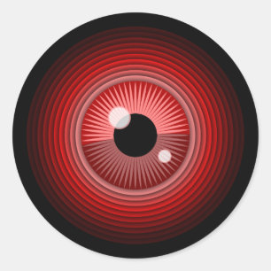 Sticker Rond OEil rouge magique du diable