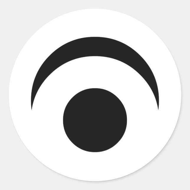 Sticker Rond Oeil simple (Devant)