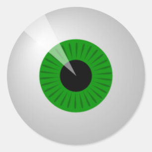 Sticker Rond Oeil vert