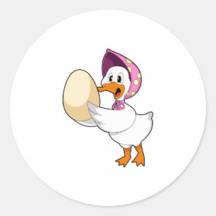 Sticker Rond Oeuf de canard