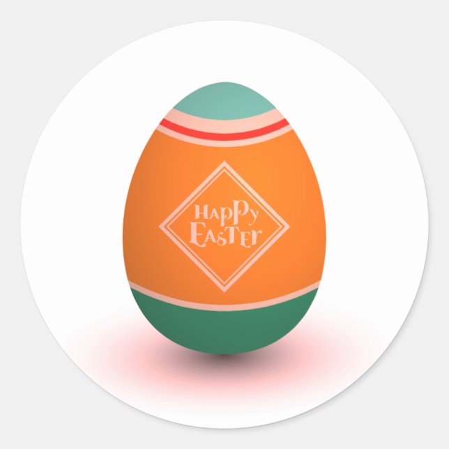 Sticker Rond oeuf de pâques (Devant)