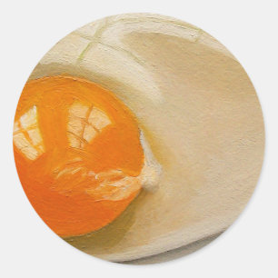 STICKER ROND OEUFS RAW RÉALISME ARTWORK