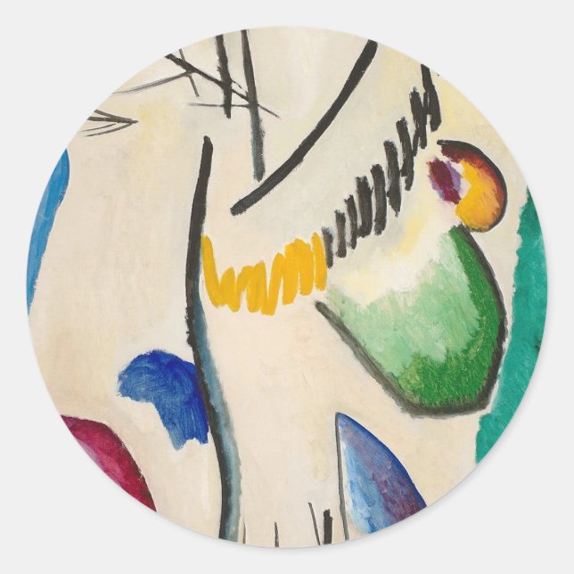 Sticker Rond Oeuvre Abstraite Wassily Kandinsky (Devant)