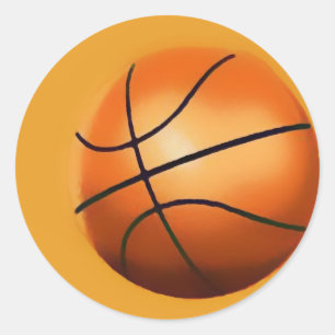 Sticker Rond Oeuvre de basket-ball