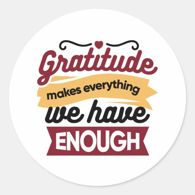Sticker Rond Oeuvre de foi et de gratitude - Uplifting Christia (Devant)