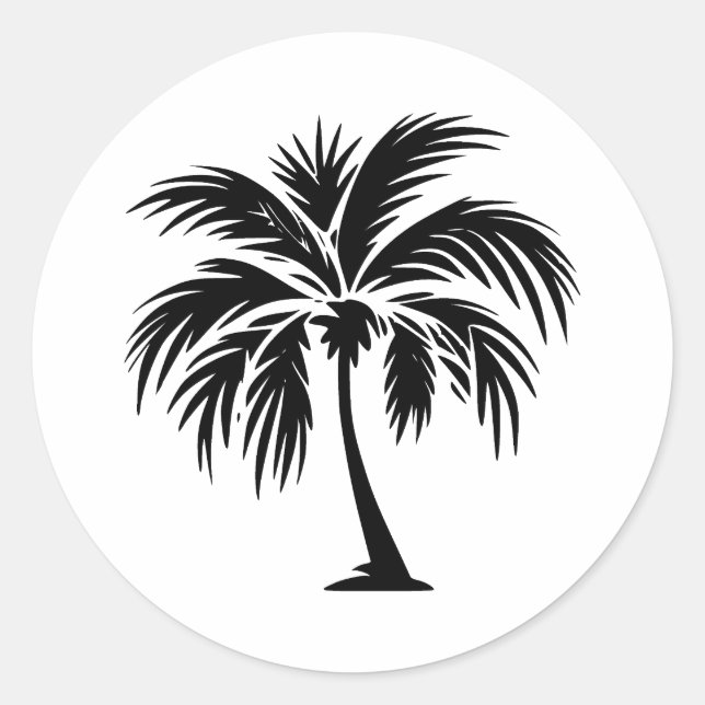 Sticker Rond Oeuvre en noir et blanc (Devant)