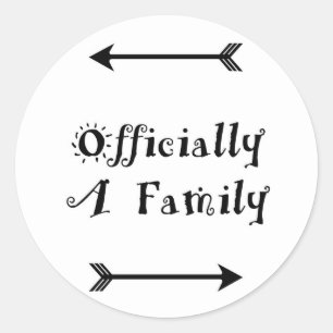 Sticker Rond Officiellement une famille - Journée de l'adoption