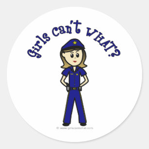 Sticker Rond Officier de police