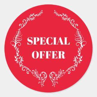 Sticker Rond Offre spéciale rouge