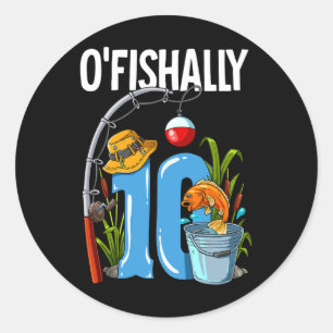 Sticker Rond O'fishally 10 ans 10e anniversaire pêche