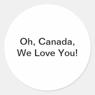 Sticker Rond Oh, Canada, Nous Vous Aimons Hankamer Artjunkhaus