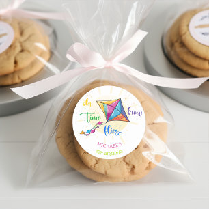 Sticker Rond Oh comment le temps vole aquarelle cerf-volant ann