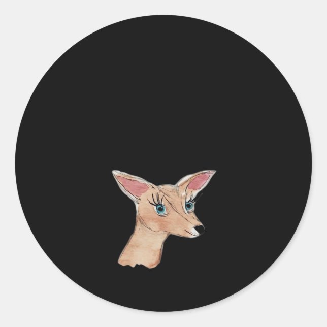 Sticker Rond Oh Deer Clean Modern   (Devant)