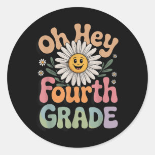 Sticker Rond Oh Hé les enseignants de quatrième Women Étudiante