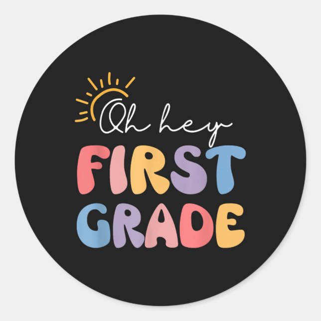 Sticker Rond Oh Hey Étudiant de première année 1ère année (Devant)
