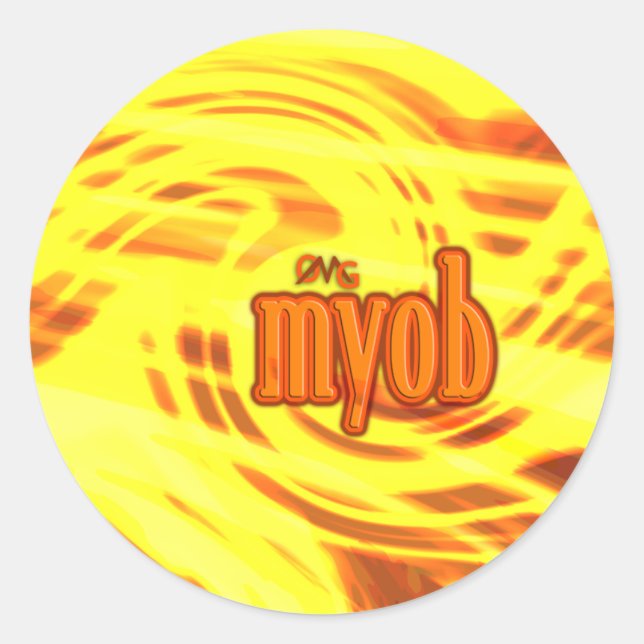 Sticker Rond Oh mon Dieu ! (Devant)