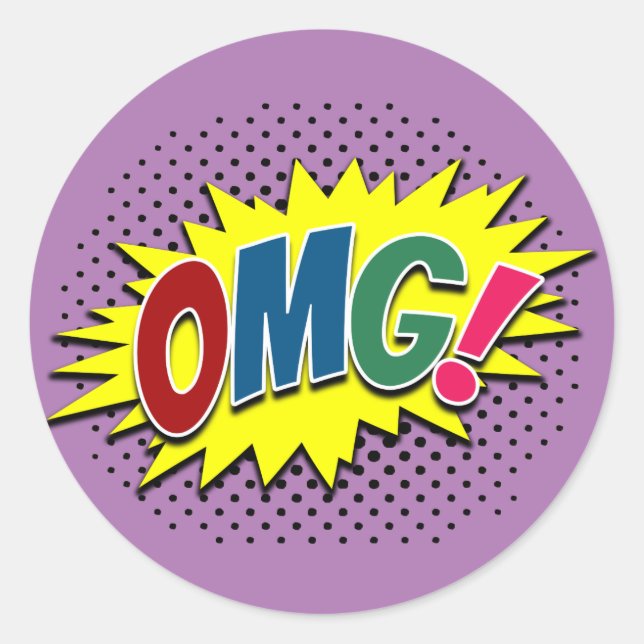 Sticker Rond Oh mon Dieu ! (Devant)