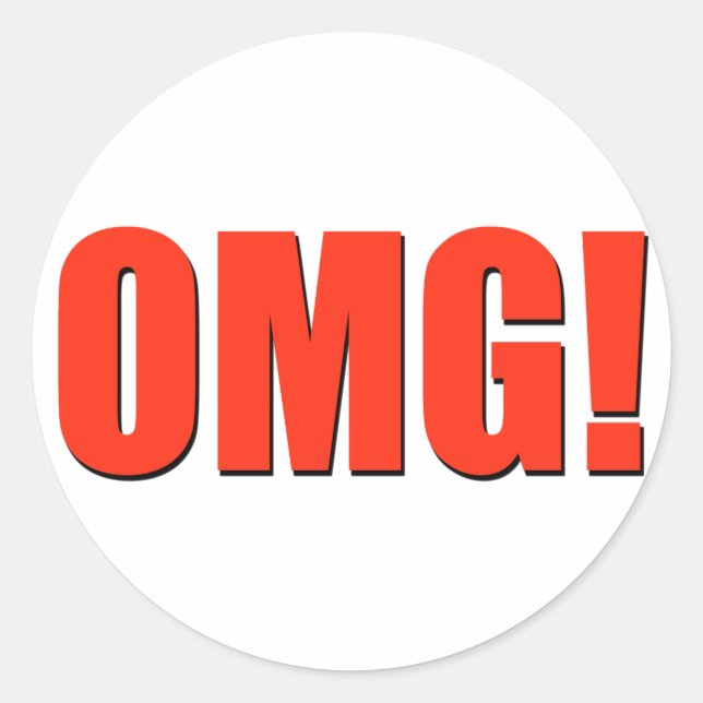 Sticker Rond Oh mon Dieu ! (Devant)