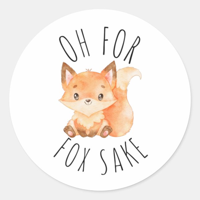 Sticker Rond Oh pour Fox Sake (Devant)