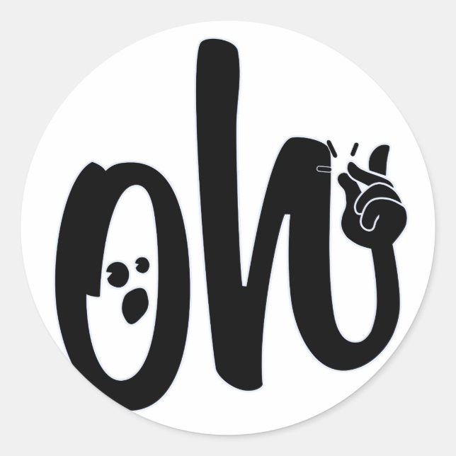 Sticker Rond Oh, Snap ! (Devant)