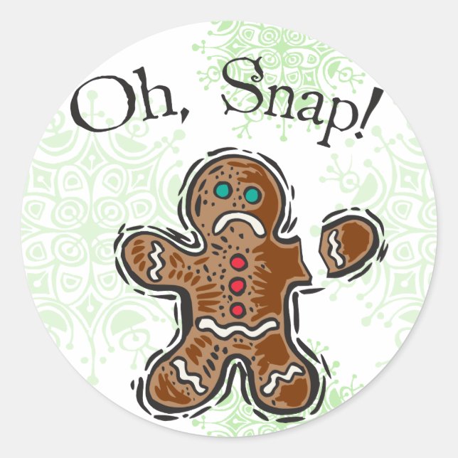 Sticker Rond Oh, Snap Cookie (Devant)