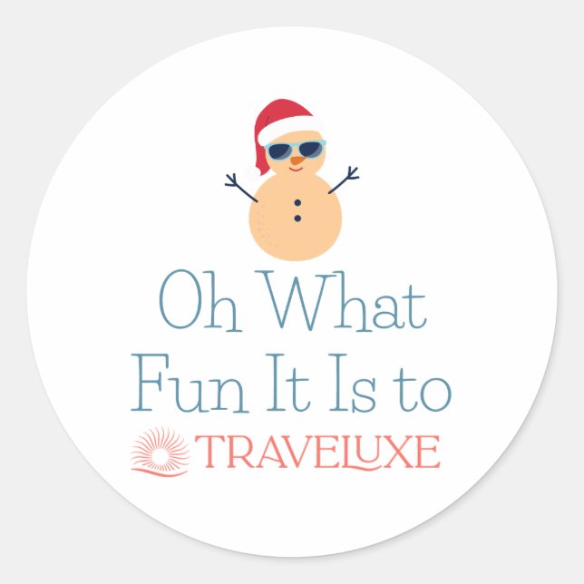 Sticker Rond Oh What Fun (Devant)