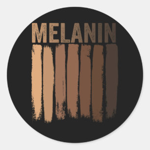 Sticker Rond Oheneba : Melanin Shades Black Pride Cadeau