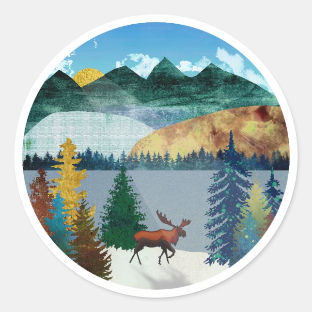 Sticker Rond Oie du soleil (Devant)