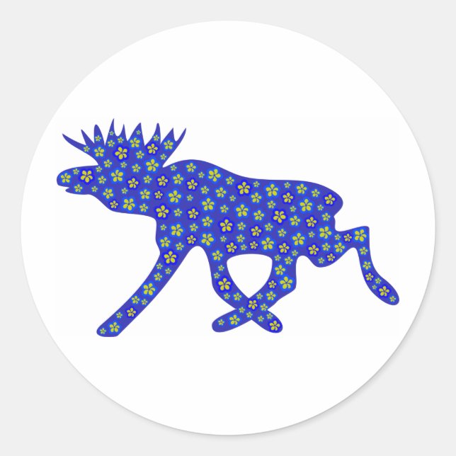 Sticker Rond Oie florale (Devant)
