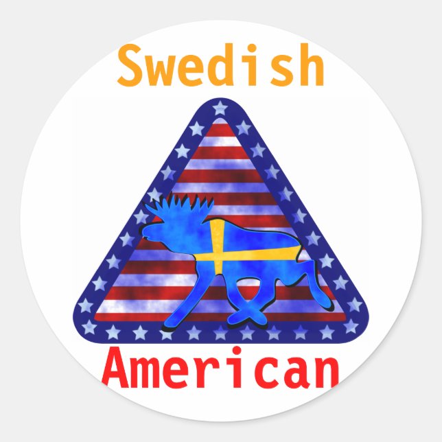 Sticker Rond Oie suédoise-américaine (Devant)