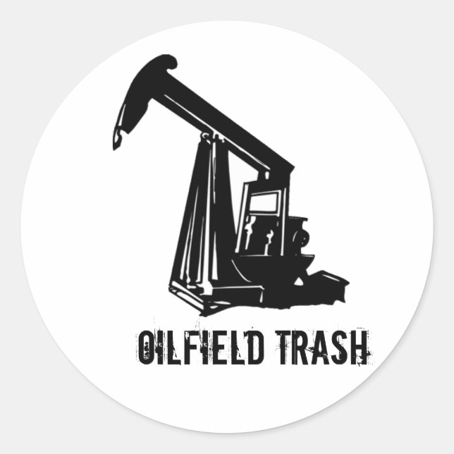 Sticker Rond OILWELL5, Ordures (Devant)