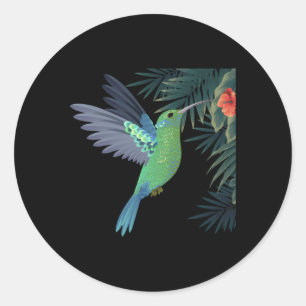 Sticker Rond Oiseau de colibri