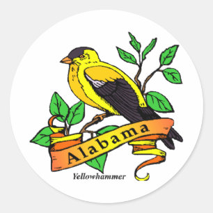Sticker Rond Oiseau d'État de l'Alabama