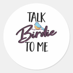 Sticker Rond Oiseau Nerd Hobby Oiseau Observation Oiseaux