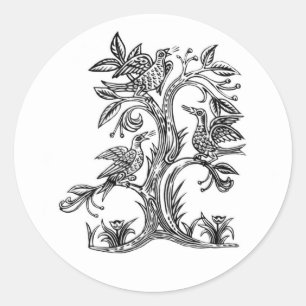Sticker Rond Oiseaux du chant de Rhiannon