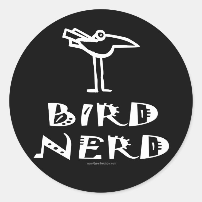 Sticker Rond Oiseaux, Observation des oiseaux, Ornithologie (Devant)