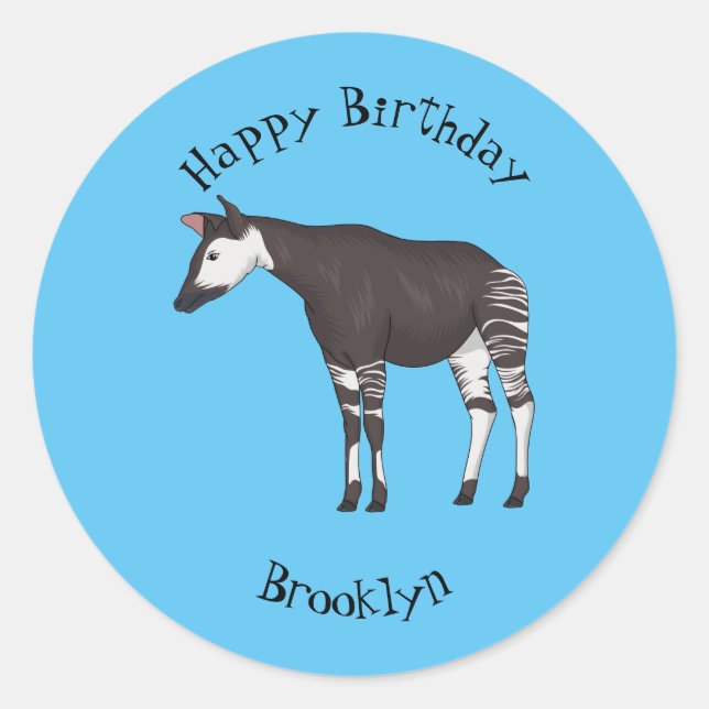 Sticker Rond Okapi (Devant)