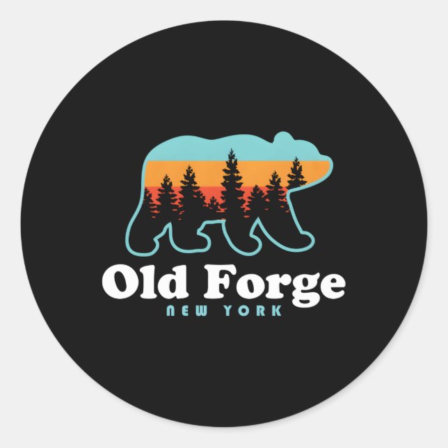 Sticker Rond Old Forge Ny Adirondacks Porter Old Forge (Devant)