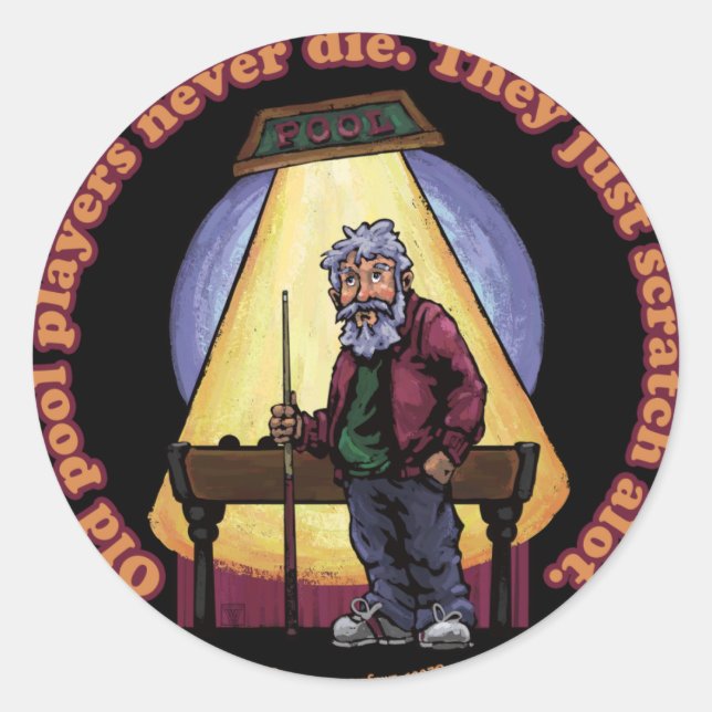 Sticker Rond Old Pool (Devant)