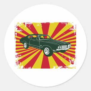 Sticker Rond Oldsmobile 442 1970