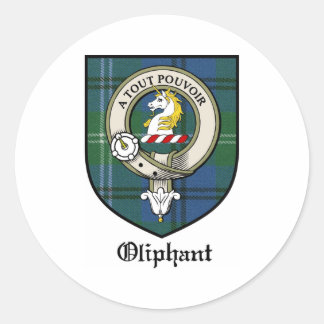 Sticker Rond Oliphant Clan Crest Badge Tartan