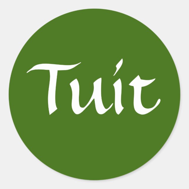 Sticker Rond Olive Green Tuit (Devant)