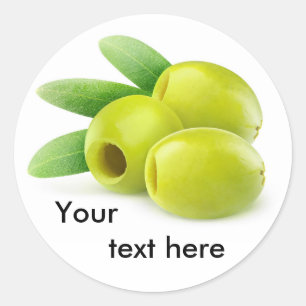 Sticker Rond Olives vertes