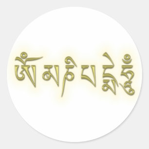 Sticker Rond Om Mani Padme Hum