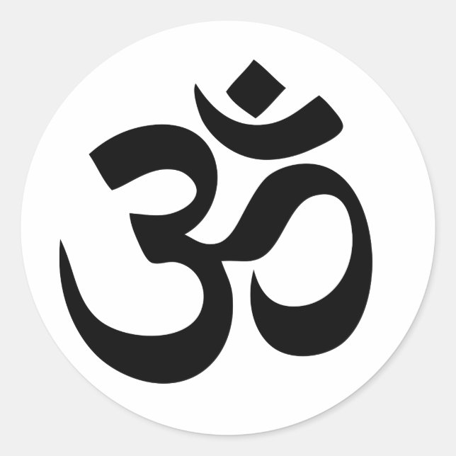 Sticker Rond Om Yoga (Devant)