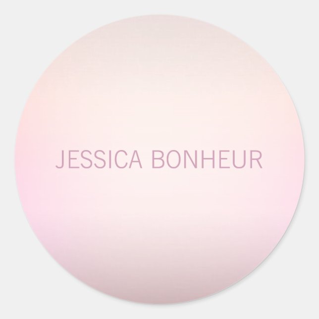 Sticker Rond Ombre de fond de couleurs douces (Devant)
