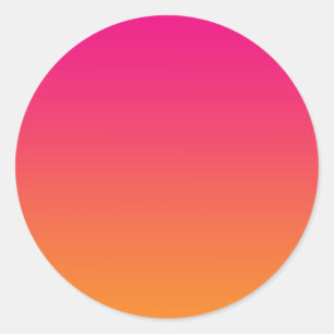 Sticker Rond Ombre rose et orange