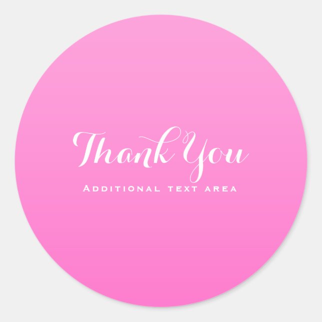 Sticker Rond Ombre rose Simple Minimalisme Moderne Personnalisé (Devant)