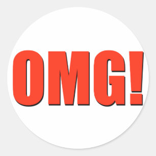 Sticker Rond OMG ! rouge